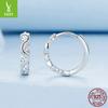 Simple Classic Wavy Zircon Ear Buckle Women, Popular Jewelry S925 Silver Earrings Earrings