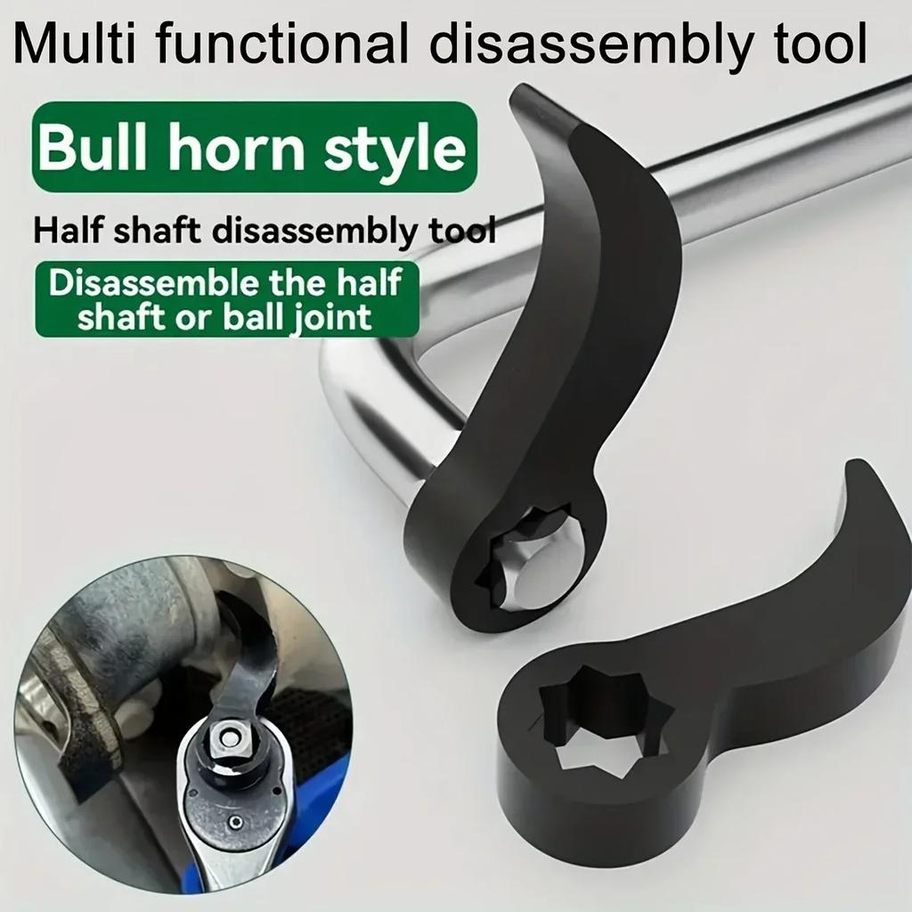Angle Type Half Axle Disassembly Tool Kit Drive Pry Bar Adapter for Open-end Wrenches Professional Axle Removal Repair Tool Set