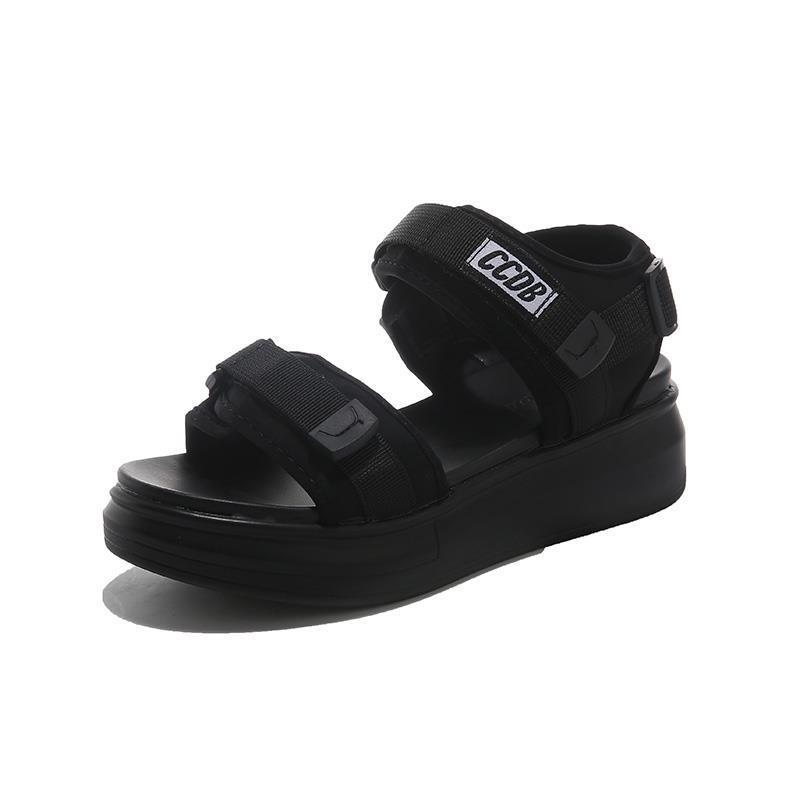 Sandaler dame 2025 ny sommer muffin tykksålede allsidige damesko populære myksålede sport strand fritidssko