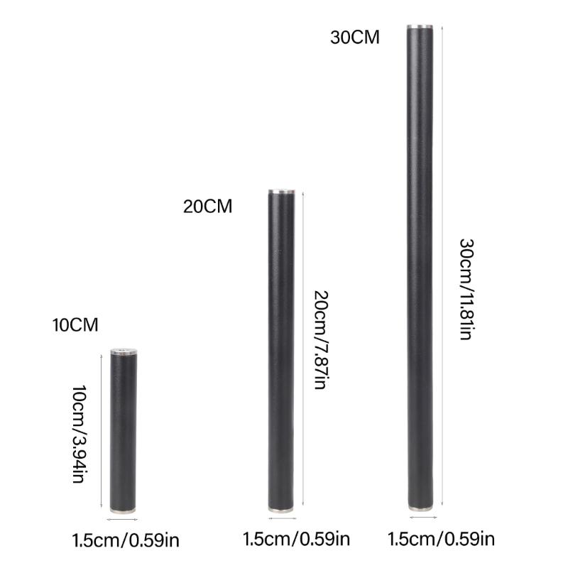 Extension Rod with 1/4inch Thread Extending Selfie Stick Rod Portable Threaded Camera Adapter for Tripod Light Stand