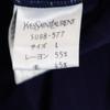 YVES SAINT LAURENT Made in Japan Wool Blend border Long sleeve V-neck knit cardigan Women Used