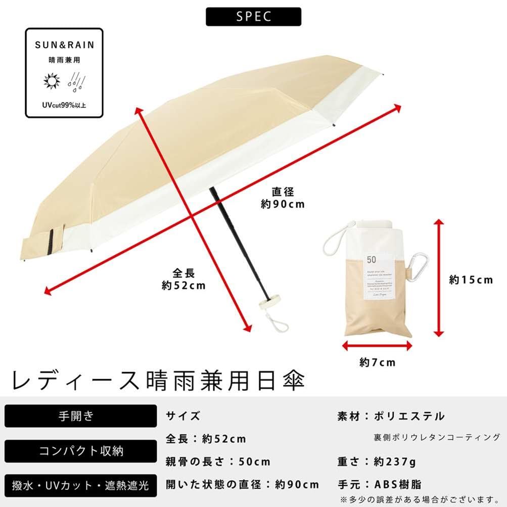 Ogawa Ultra Slim Kompakter Schirm - 99,9% UV-Schutz, Wasserdichtes Zweifarbiges Design, Alle 5 Farben