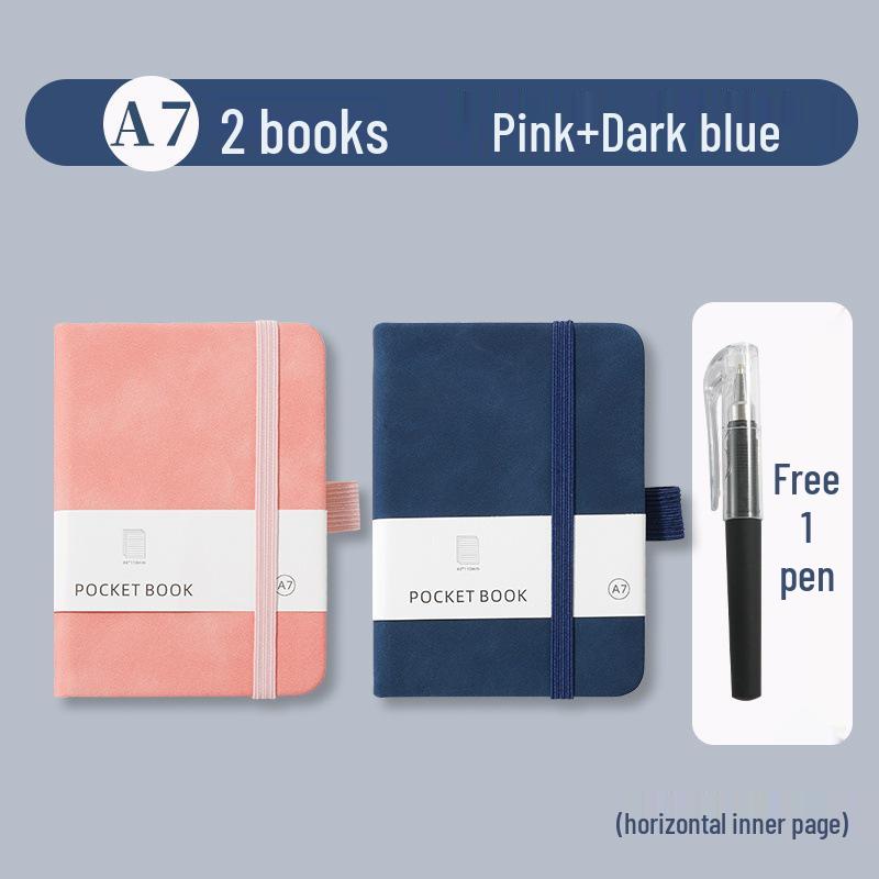 A7 Portable Leather Pocket Notebook with Elastic Band