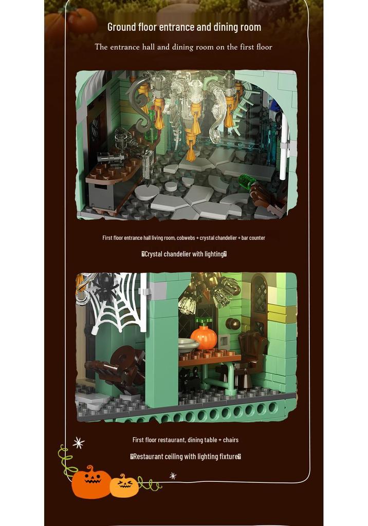 Brick Joy 66223 Haunted House Building Blocks: Kids' Educational Assembly Toy