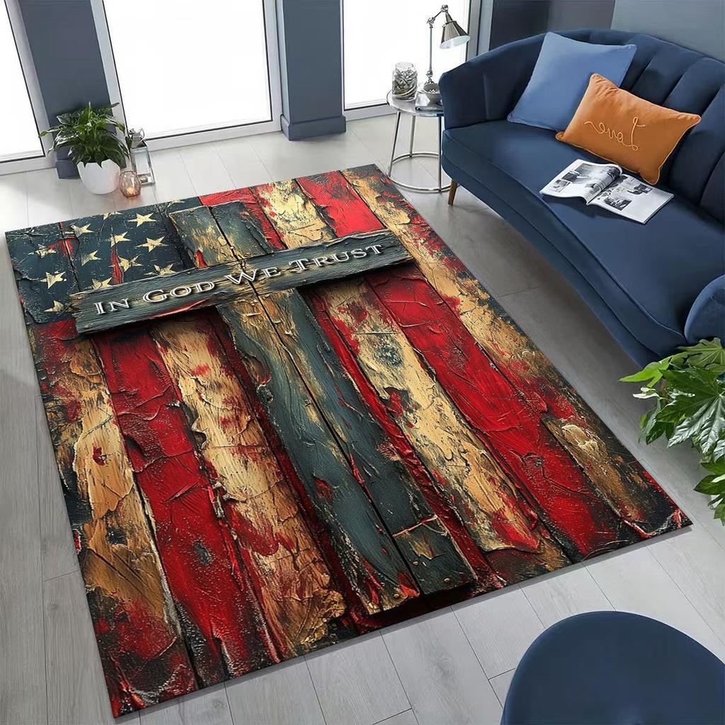 New Pray Jesus Rug for Bedroom Living Room Sofa Home Doormat Decor, Large Kids Play Non-slip Floor Mat