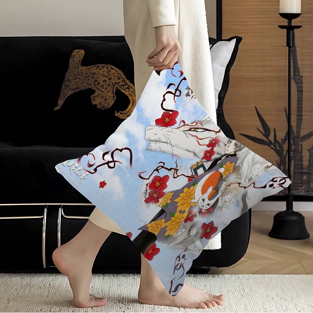 Natsume Yuujinchou Cartoon Cushion Cover Pillowcase Upholstery Sofa Throw Pillow Home Decor Pillowcas