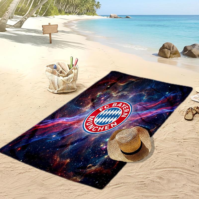 Asciugamano da Spiaggia Stampato Bayern Monaco Asciugamano Morbido ad Asciugatura Rapida Coperta da Spiaggia Rettangolare Grande Portatile per Viaggi Piscina