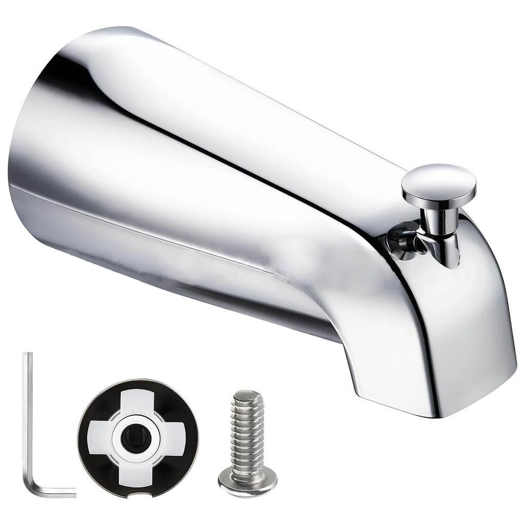 Convenient Pull Down Bathtub Spout Bathtub Diverter Temperature Control Tub Fixture Easy Water Flow Adjustment Alloy