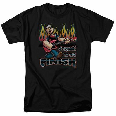 26 Popeye Rocks T Shirt Licensed Comic Book Cartoon Tee Black Unisex T-Shirt