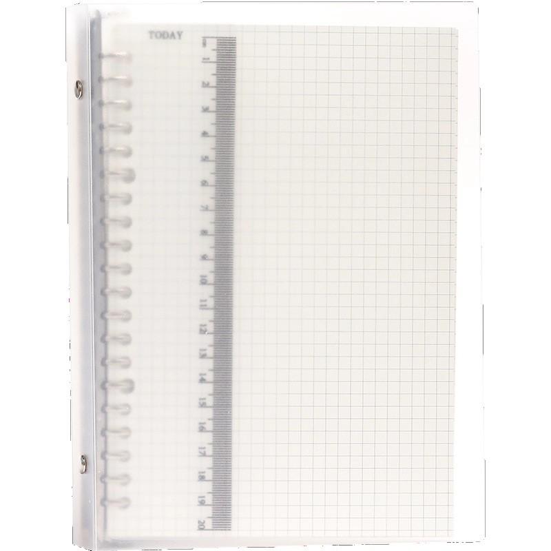 A5 løsbladsnotesbog: Aftagelige linjerede, ternede og blanke sider, ekstra tykke, spiralbundet for komfort.