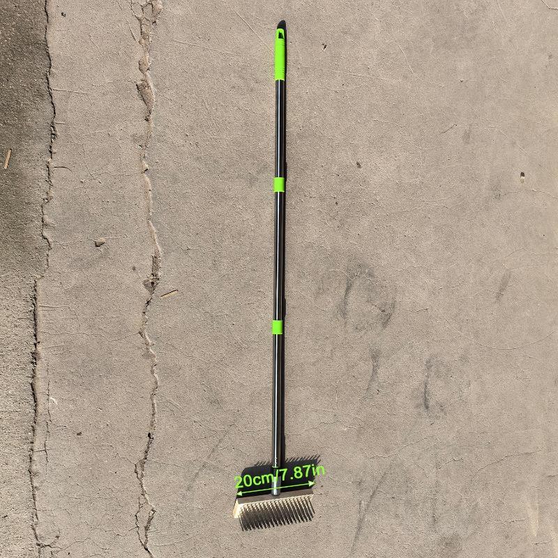 

Garden Weeding Wire Brush 1.2m Stainless Steel Floor Brush Pool Cleaning Moss Brush 20cm