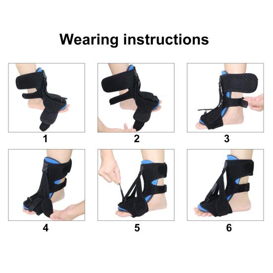 Plantar Fasciitis Night Splint Adjustable Dorsiflexion Foot Brace with 3 Straps & Memory Foam Relief Bilateral Foot Brace for Heel Pain