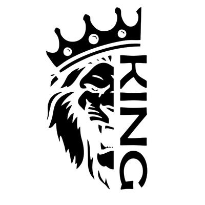 S61078# Lion with a Crown King Sticker On The Car Vinyl Decal Waterproof Decoration Car Stickers