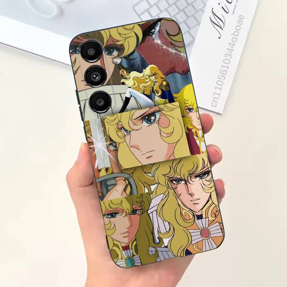 Rose of V-Versailles Lady Oscar Phone Case For Samsung S25,24,21,22,23,20,S30,Ultra,Plus,Fe,Lite,Note,5G Black Soft