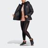 adidas Solid Color Sports Warm Hooded Down Jacket Women Jacket Black H14172