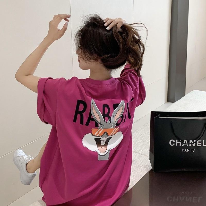 Anime Cartoon Cotton T Shirt For Women Summer Loose Fit Short Sleeve Casual Wear