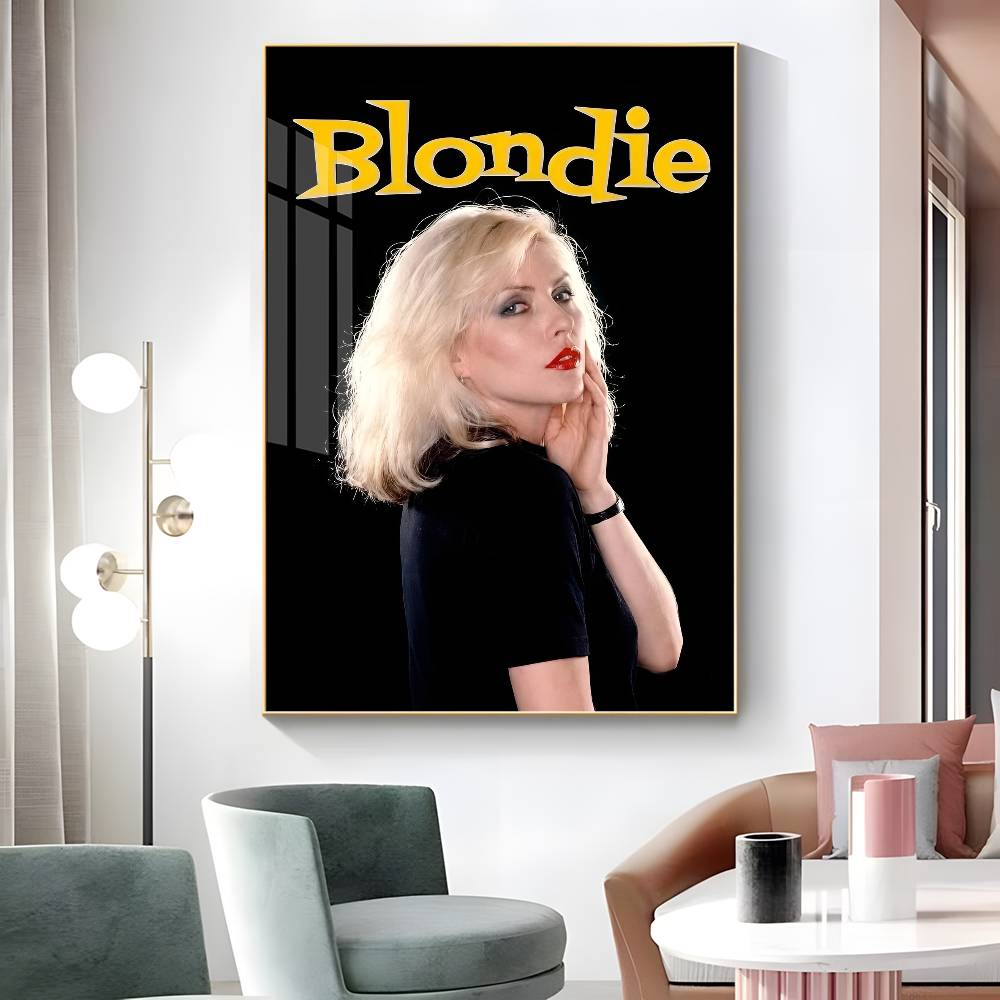 1 szt. Plakat Naklejka Punk Rockowy Zespół B-Blondie Druk Wodoodporna Sztuka Ścienna Do Salonu Sypialni Wystrój Domu