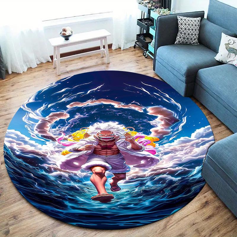 One Piece Round Area Rug Carpet Rug For Living Room Bedroom Sofa Playroom Decor Nonslip Floor Mat