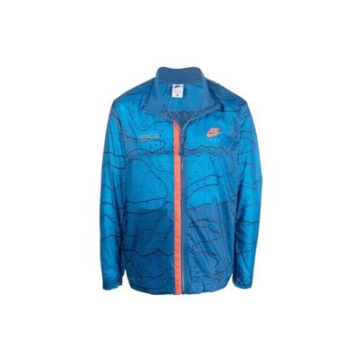 Jacke mit bedrucktem Logo-Streifen und Reißverschlusskragen für Herren, Jacken, Blau, DN2112-407
