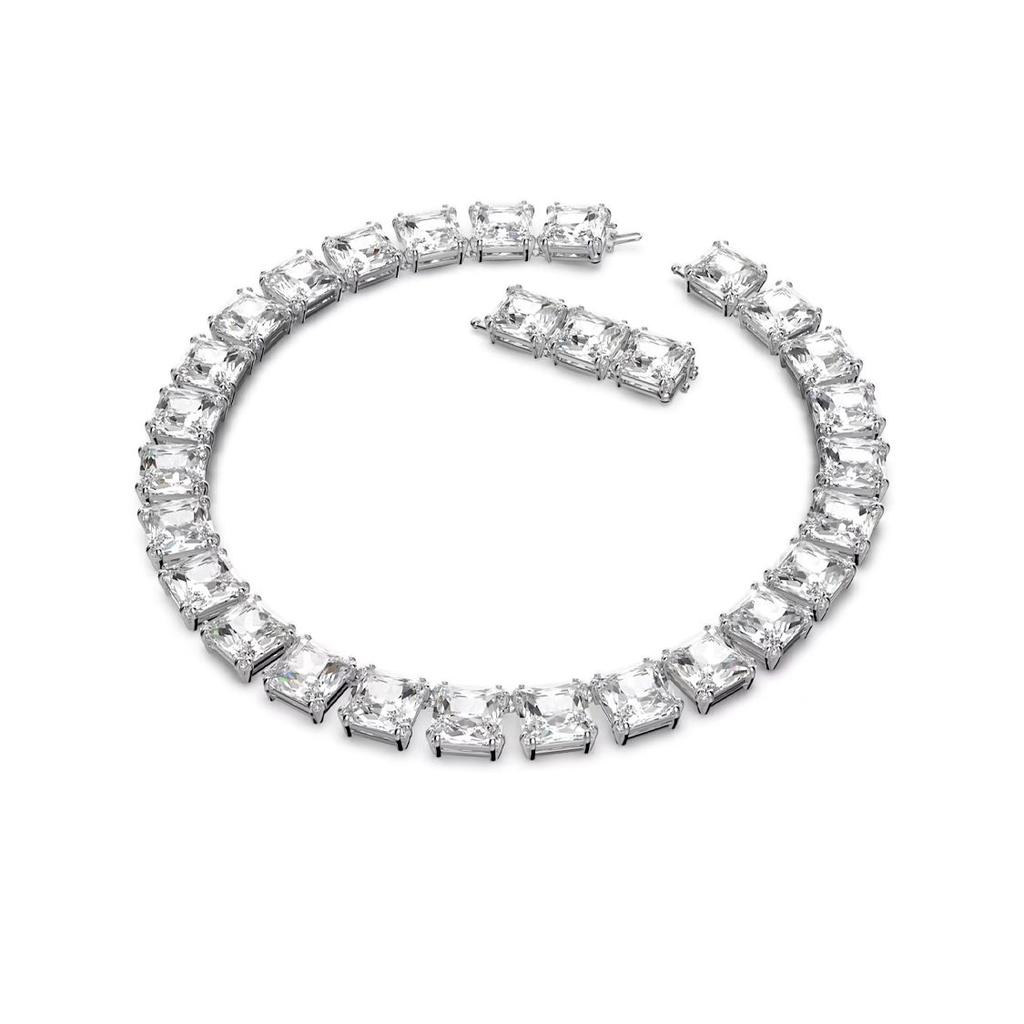 Swarovski Collier Plaqué Rhodium Millenia Mode Polyvalent Ensemble Exquis Coupe Mixte Collier Femme Argent 5656351