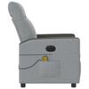 Foldable Massage Armchair, Electric, Light Gray, Fabric