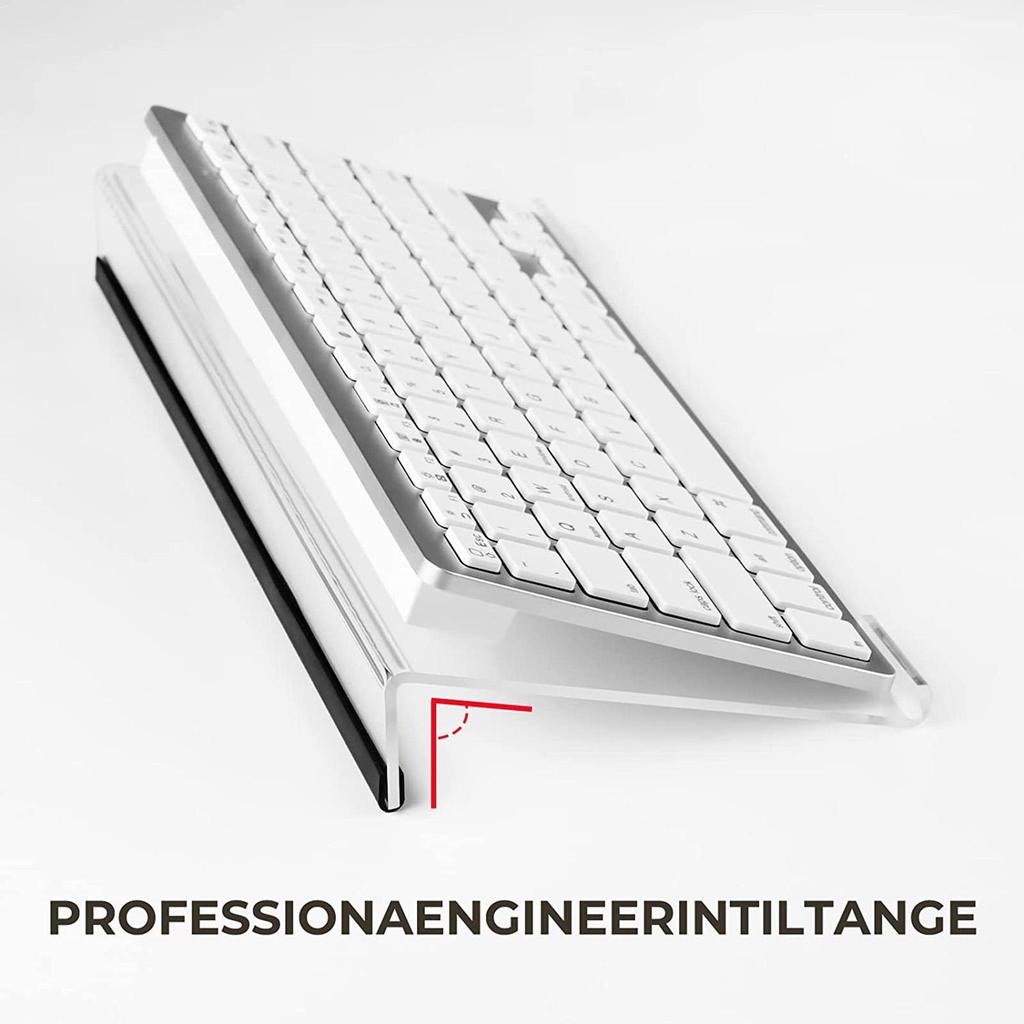 Transparent Acrylic Computer Keyboard Stand 78-Keys Keyboard Riser Lift Tray Non-slip Desktop Keyboard Holder Office Supplies