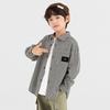 Duo Duo Jia Boy's Korean Style Black & White Plaid Long Sleeve Shirt