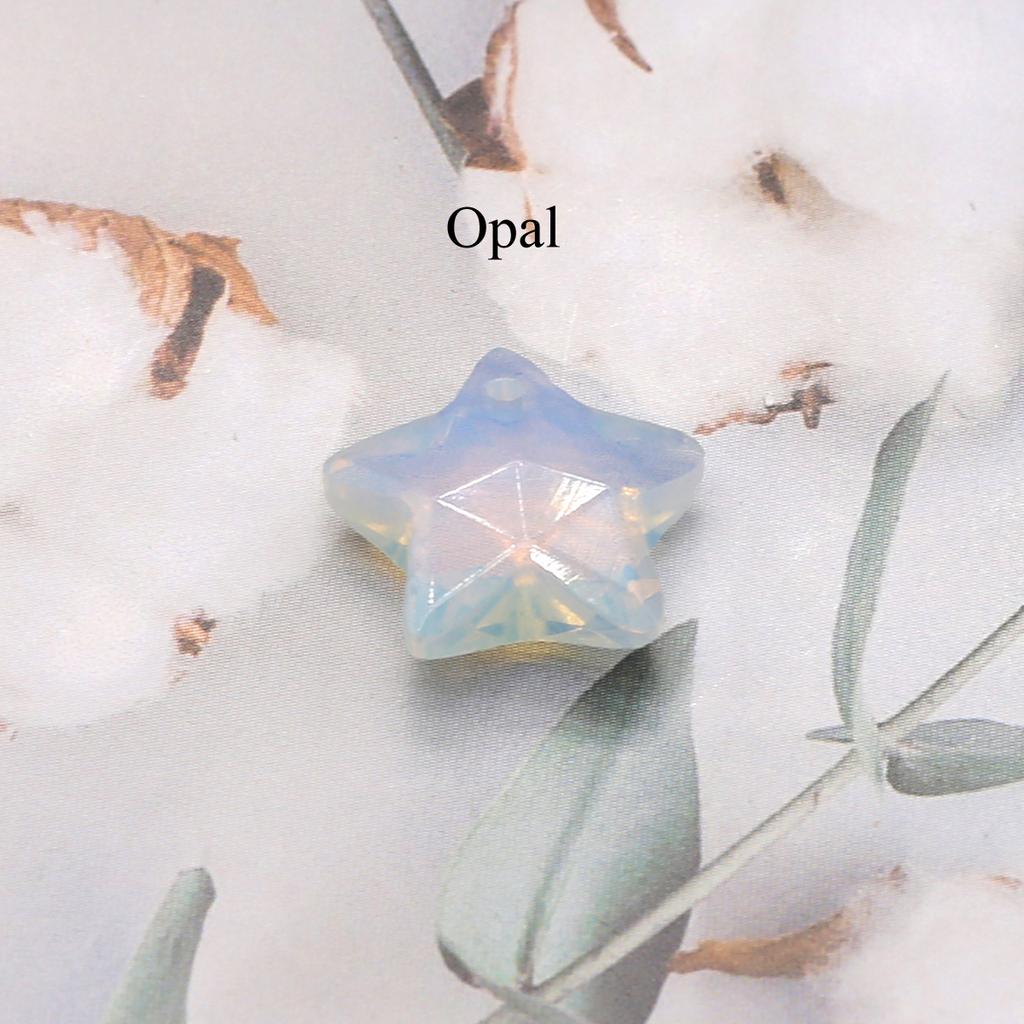 1 Stück, Boho-Reiki-Heilkristall-Anhänger, Pentagramm-Naturstein, Amethyst-Edelstein-Anhänger zur Schmuckherstellung, Zubehör, DIY-Weihnachtsgeschenke, 15 x 15 mm