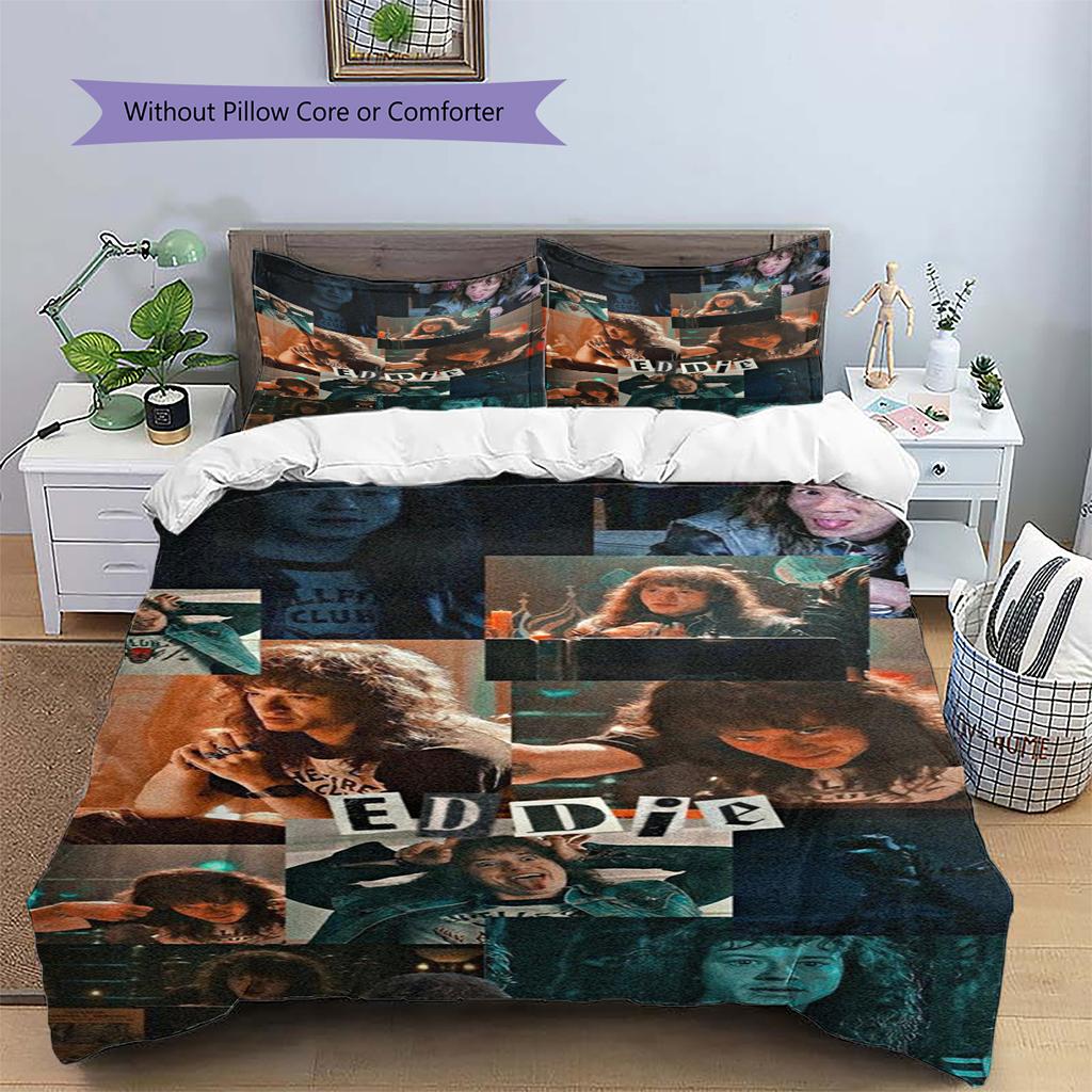 Cartoon Pattern Bedding Quilt Set Quilt Cover Pillowcase Home Decoration Birthday Gift (1 * duvet cover + 2 * pillowcase, without core)