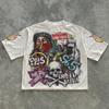 New Summer Print TShirt Unisex Crew Neck Shortsleeved Retro Street YK Harajuku Casual Fashion Tops Clothing