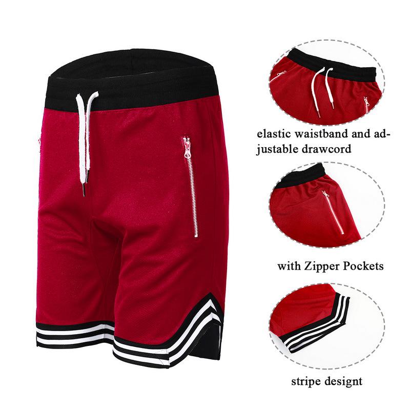 Men's Breathable Mesh Basketball Fitness Shorts
