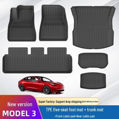 Wodoodporna dwuwarstwowa mata podłogowa TPE Tesla Model 3 2024