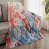 1pc Floral Flannel Throw Blanket - Soft, Cozy Plush Fabric for Home, Bed, Couch, Or Travel - Vibrant Pink, Orange, Blue, And Green Floral Design - Per