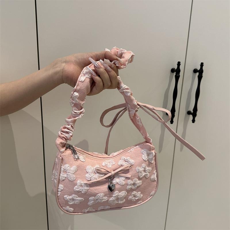 Summer new fashion women's pleated dumpling bag casual student shoulder bag commuter messenger bag tide