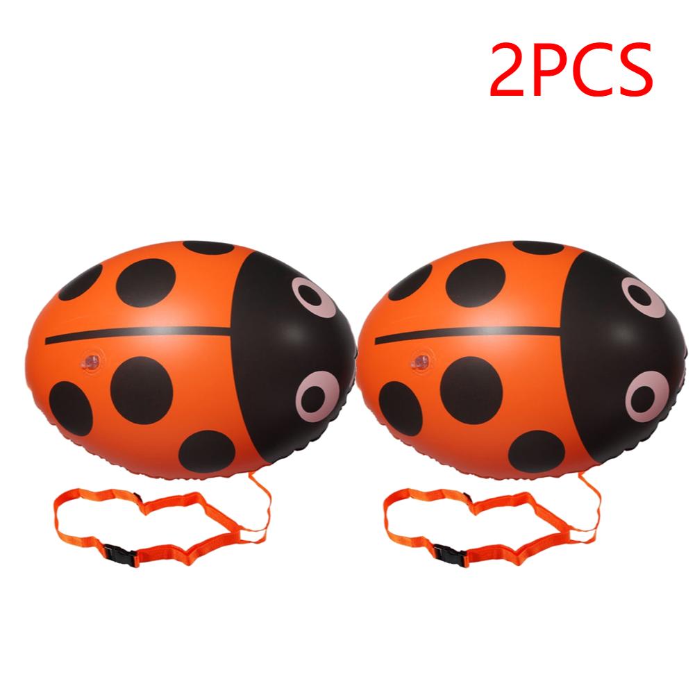 2-5PCS Swimming Buoy Bag Inflatable Ladybug Swim Float Bag Floating Multifunctional with Waist Belt Adjustable for Sports
