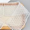 Elegant Embroidery Beaded False Collar Necklace for Women Detachable Lapel Blouse Faux Collar Choker Clothing Accessory