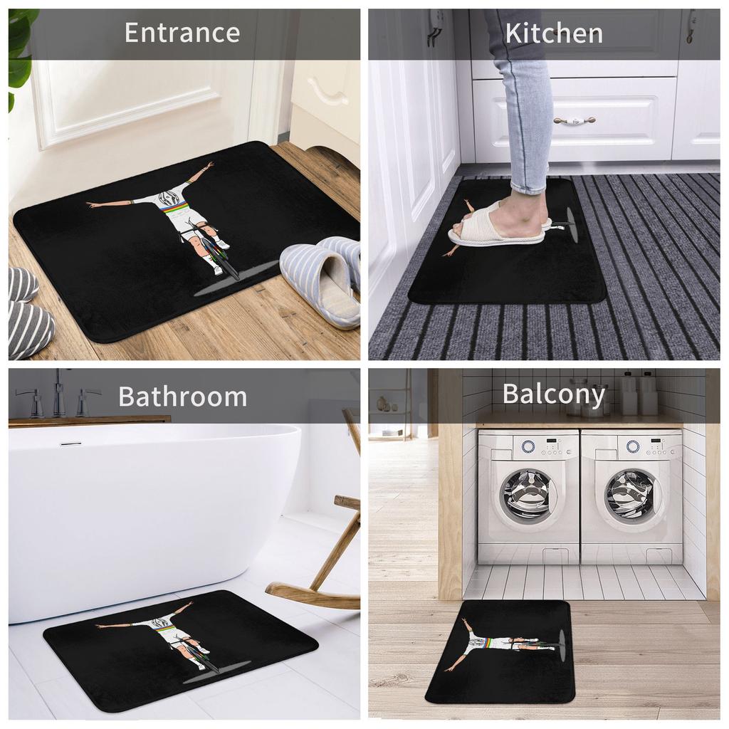Tappetino per porta esterna antiscivolo impermeabile per squadra di ciclismo Tadej Pogacar Tappetino d'ingresso per cucina camera da letto Tappeto