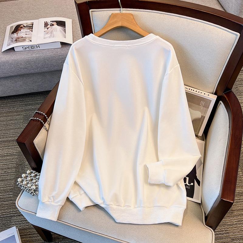 Plus Size Loose Autumn Hoodie for 200/350 Jin, Bust 1127