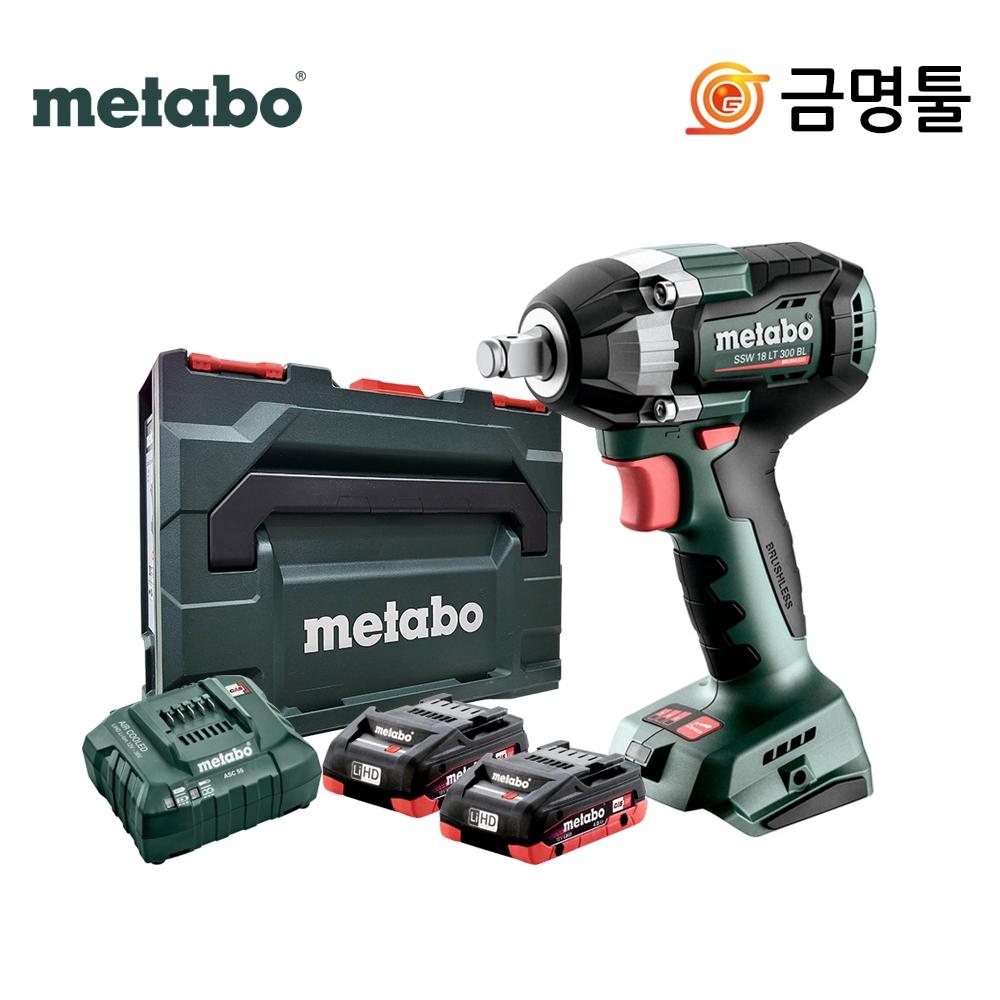 

Metabo SSW 18 LT 300 BL Зарядный ударный гайковерт 18 В 4,0 Ач 2 шт. в упаковке 1 2-дюймовый двигатель BL с 3 скоростями