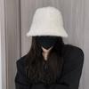 Women's Autumn and Winter Korean Version Fashionable and Versatile Basin Hat  Showing The Face  Rabbit Plush Bucket Fisherman's Hat