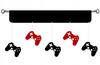 Modern curtain PANEL for gamer pads GAME GAMER youth GRA 150 red