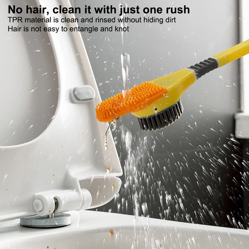 Toilet Brush Silicone Brush No Punching Toilet Cleaning Toilet Wall Hanging Cleaning Bathroom Accessories Toilet Set Accessories