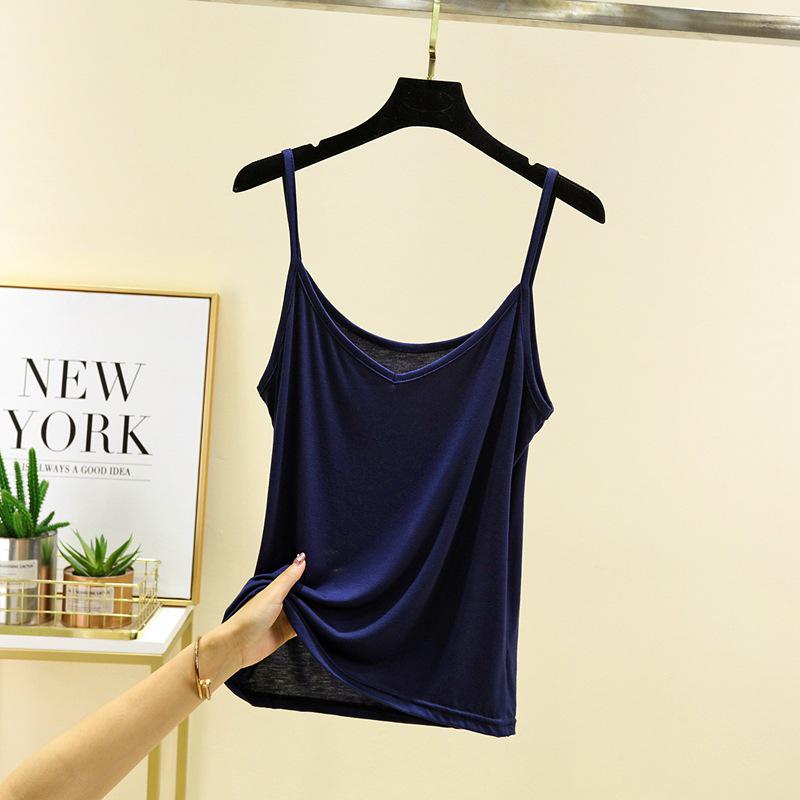 Canottiera da Donna in Modal con Spalline Sottili - Estiva Sottile da Indossare Sotto/Senza Maniche, Taglie Forti Vestibilità Larga per un Effetto Snellente
