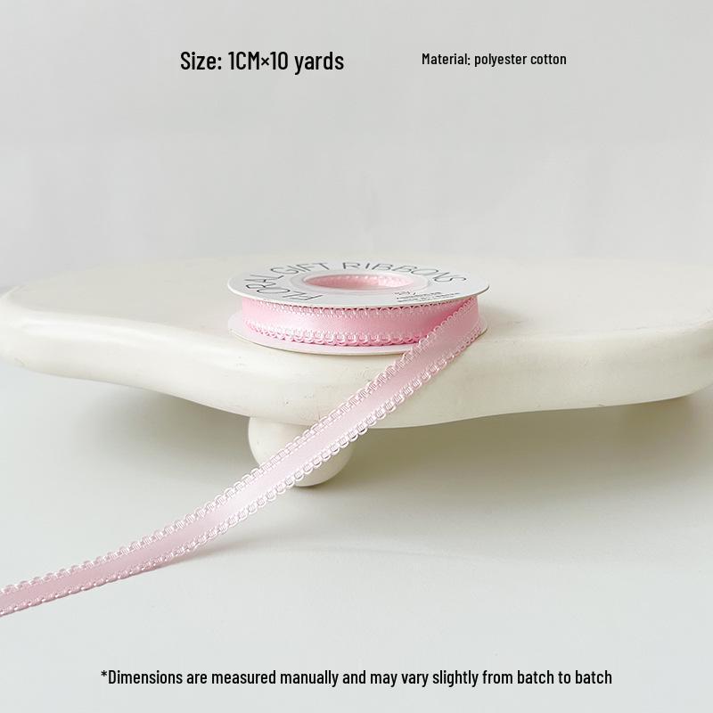 Xin Sheng Pink Silk Ribbon for Gift Wrapping, Hair Accessories, and DIY Bouquets Size as shown