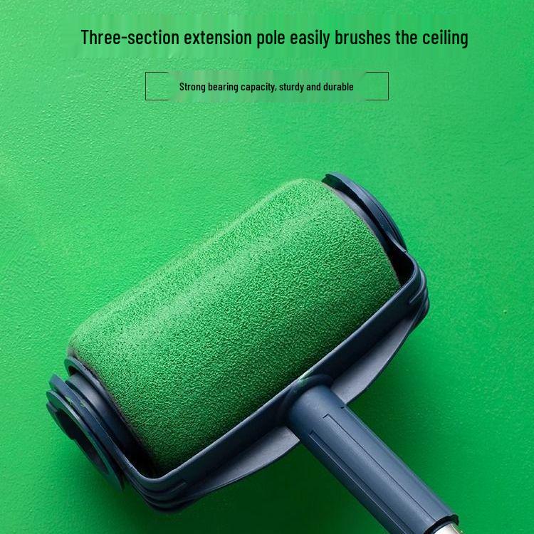 Telescopic Fine Bristle Roller Brush for Wall Painting - No Dead Angles, Ideal for Household Coating