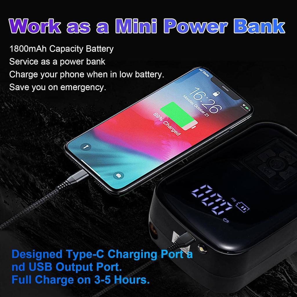 Pompă de aer fără fir montată pe mașină Pompă de aer portabilă pentru mașină Mașina electrică folosește pompa de anvelope pentru a se umfla