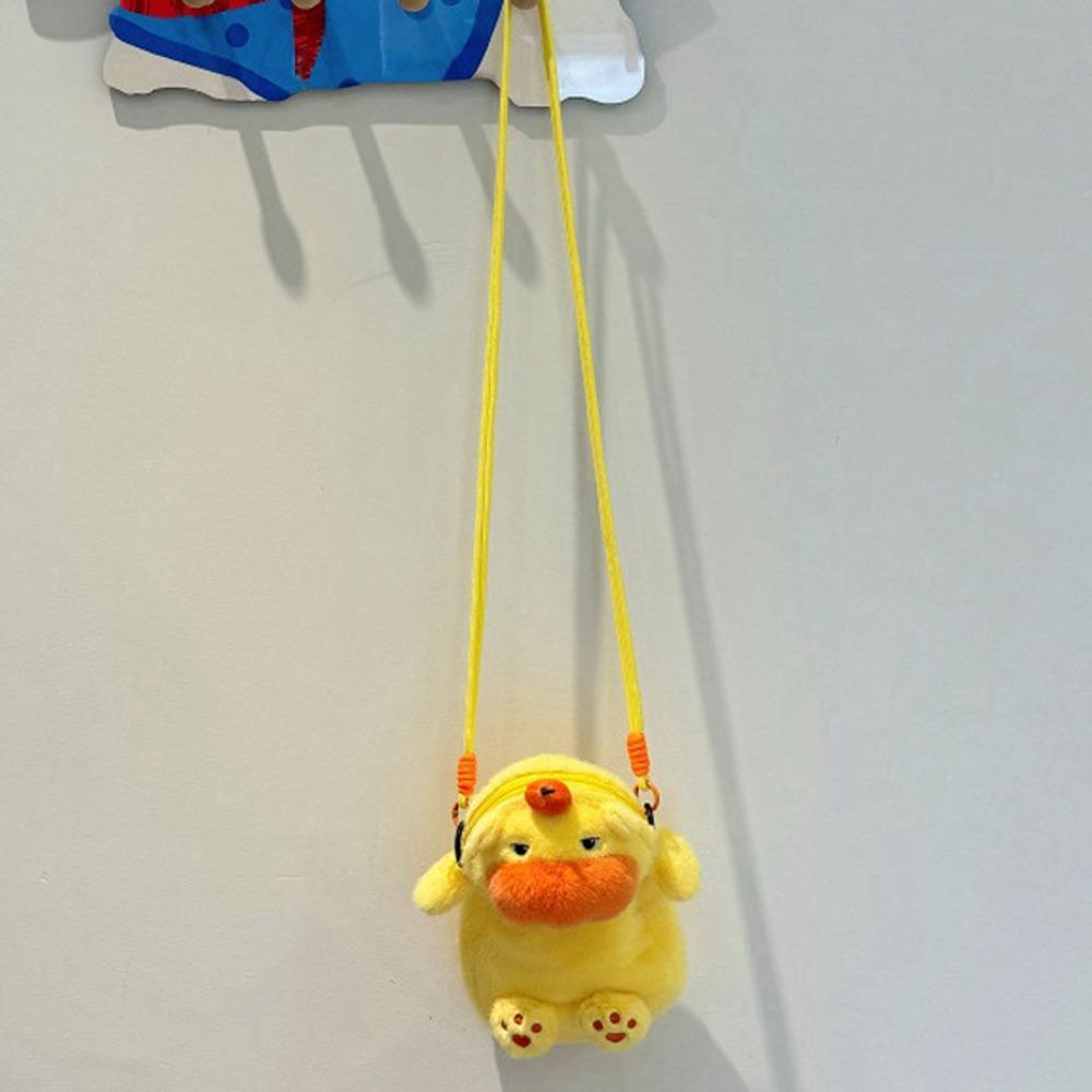 Persimmon Capybara Plush Crossbody Bag Phone Pouch Cartoon Plush Shoulder Bag  School