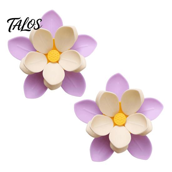 Çıkarılabilir Taç Yaprağı Klipsleri 2 Adet Lotus Çiçeği Mühürleme Klipsleri, Manyetik Buzdolabı Çantası Mutfak Düzenleme Klipsi Atıştırmalık İçin Nem Geçirmez Saklama