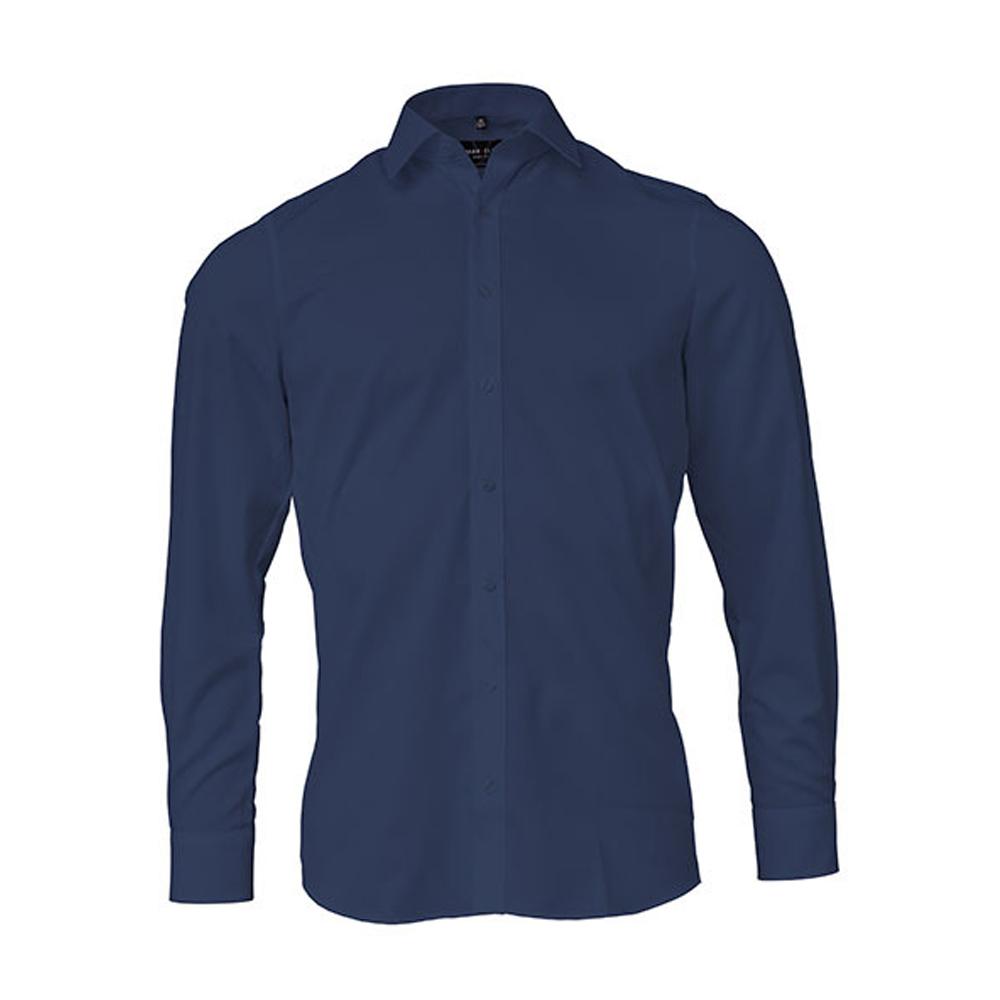 Marvelis Mens Poplin Slim Long-Sleeved Shirt