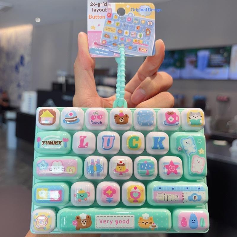 26 Key Keyboard Fidget Toy Stress Release Cute Backpack Pendant Gift for School Students